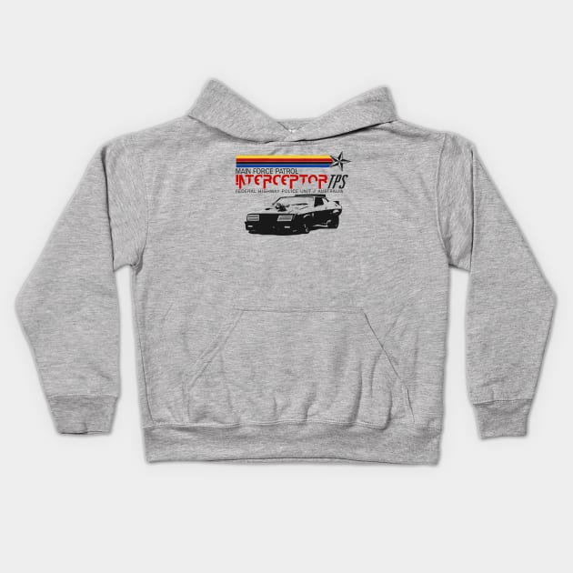 Car Ford Falcon V8 The Pursuit Special Interceptor from the movie Mad Max Kids Hoodie by DaveLeonardo